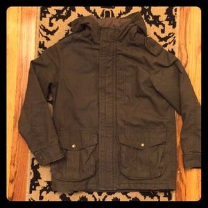 Boys canvas army green jacket